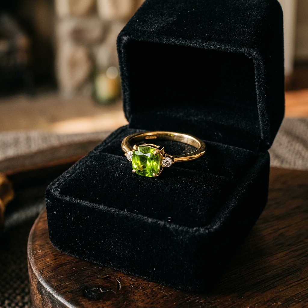 Geburtsstein Ring Vivid Petite August in Schatulle